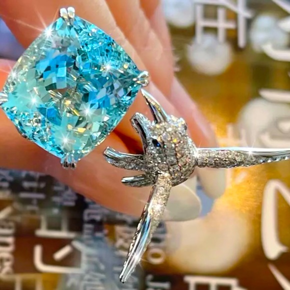 ✨✨Sky Blue Bird Ring✨Adjustable✨✨ - Picture 5 of 6